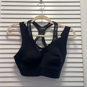 Athleta Black Sports Bra with Mesh